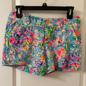 Lilly Pulitzer High Waist Blue and Pink Shorts